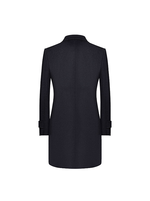 Lapel Solid Double Face Coat
