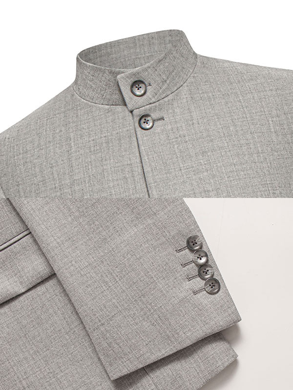 Chinese Style Band Collar Jacket