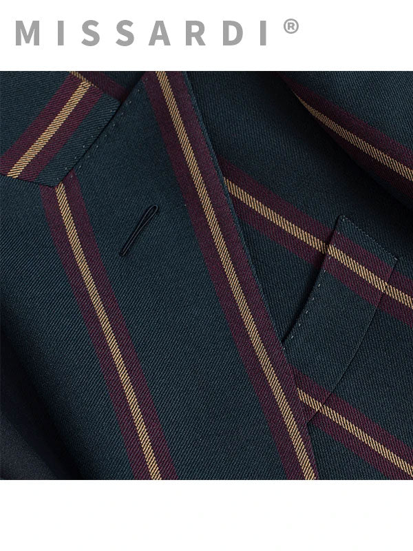 Blazer a righe doppiopetto