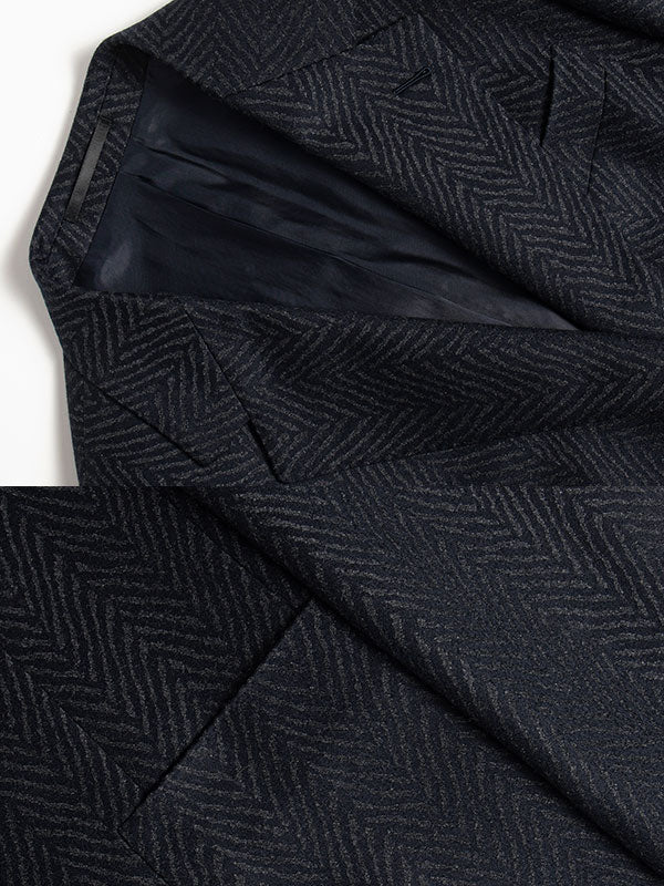 Wave Striped Wool Blazer