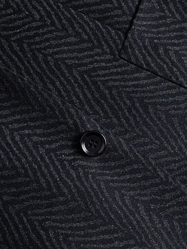 Wave Striped Wool Blazer