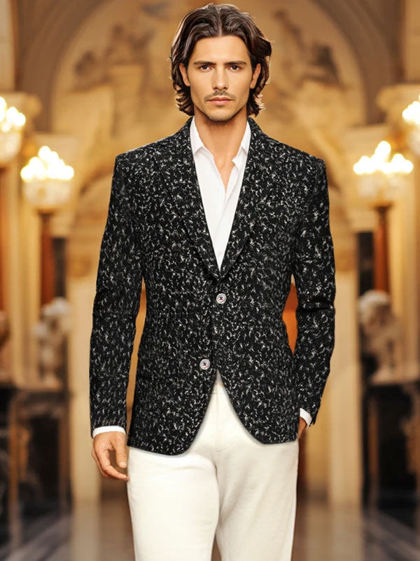 Variegated Notch Lapel Blazer