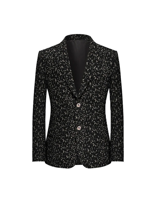 Variegated Notch Lapel Blazer