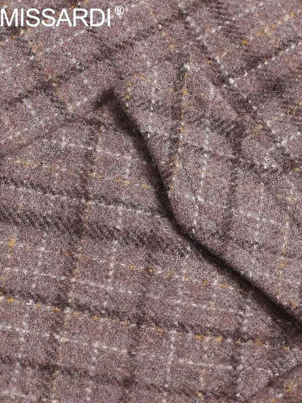 Retro Checkered Wool Vest