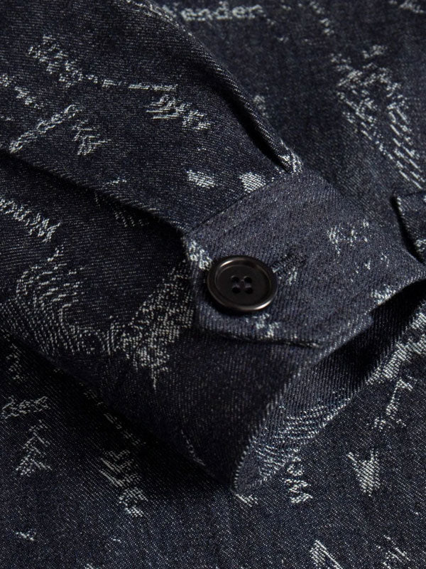 Lapel Geometric Cotton Blazer