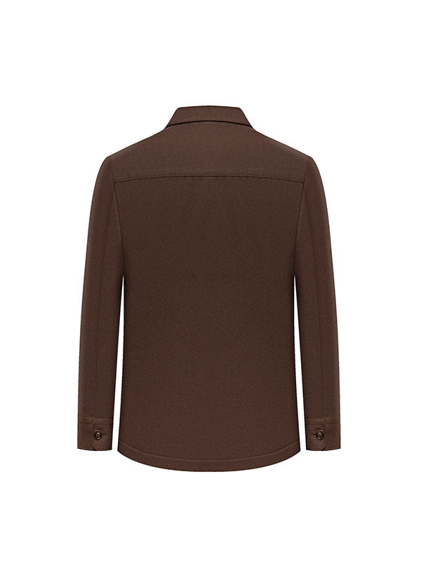 Maillard Lapel Long Sleeve Shirt
