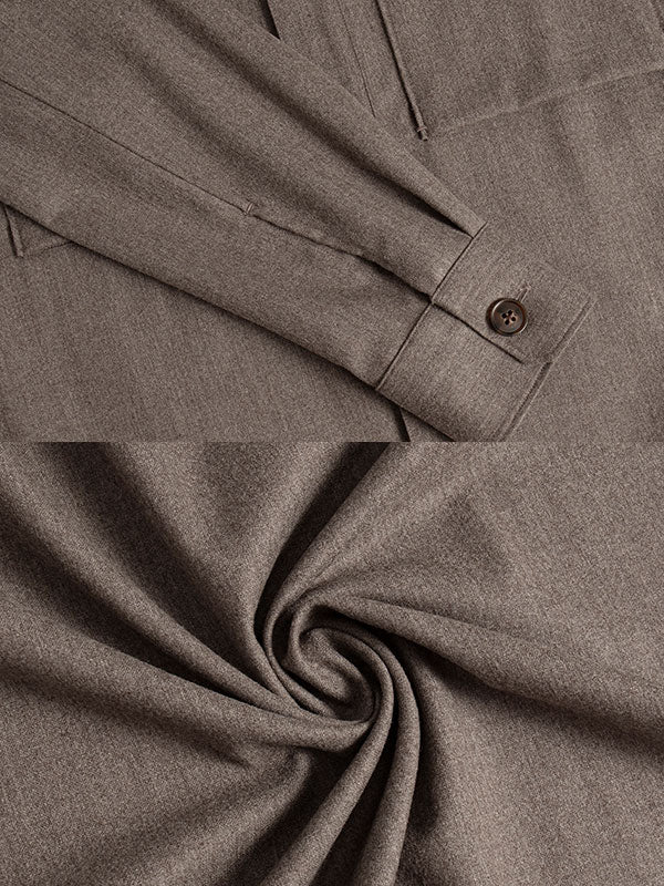 Maillard Lapel Long Sleeve Shirt