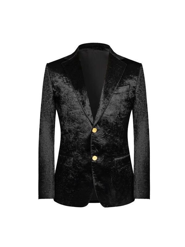 Simple Black Cotton Blazer