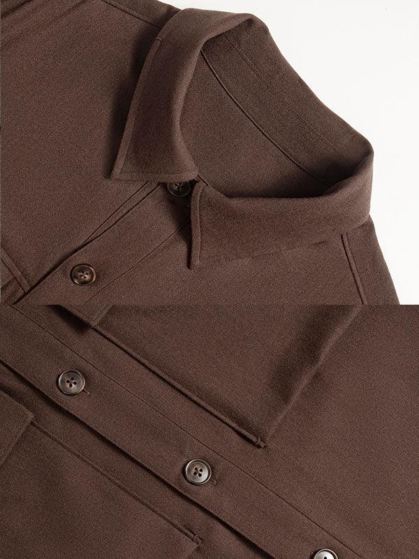 Maillard Lapel Long Sleeve Shirt