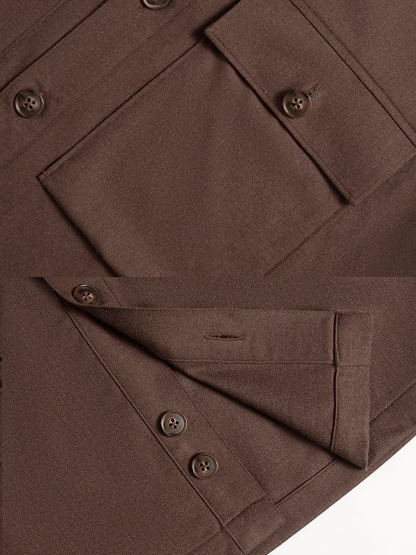 Maillard Lapel Long Sleeve Shirt