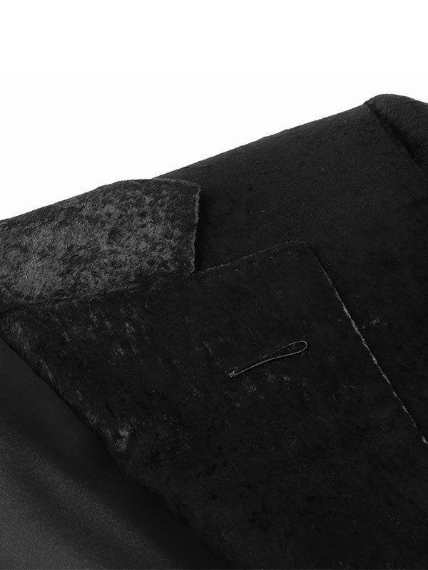 Simple Black Cotton Blazer