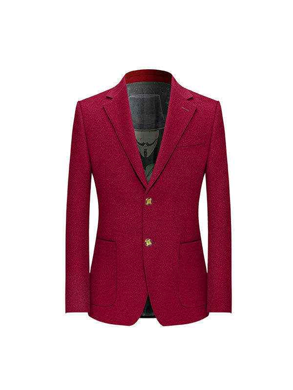Elegant Red Wool Blazer