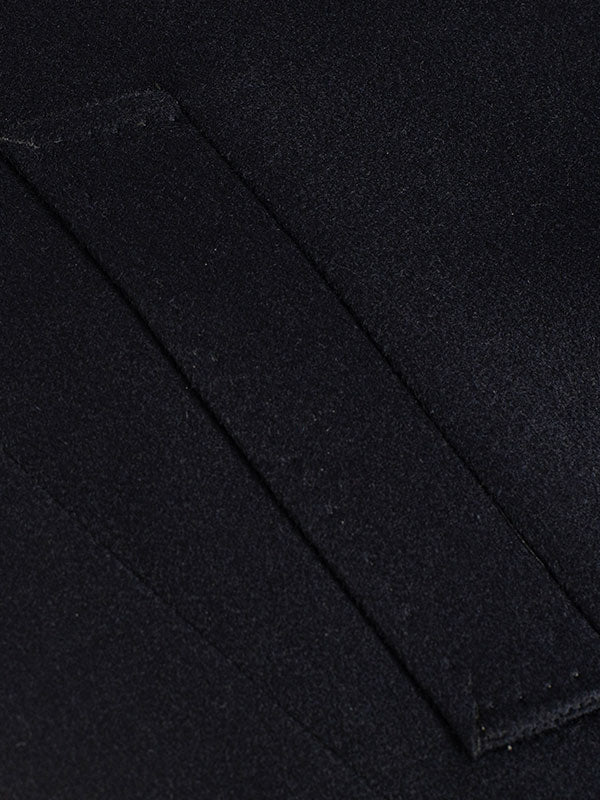 Lapel Solid Double Face Coat