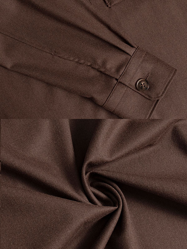 Maillard Lapel Long Sleeve Shirt