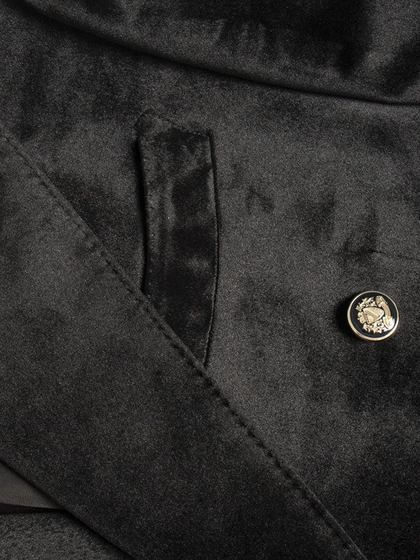 Double Breasted Velvet Blazer
