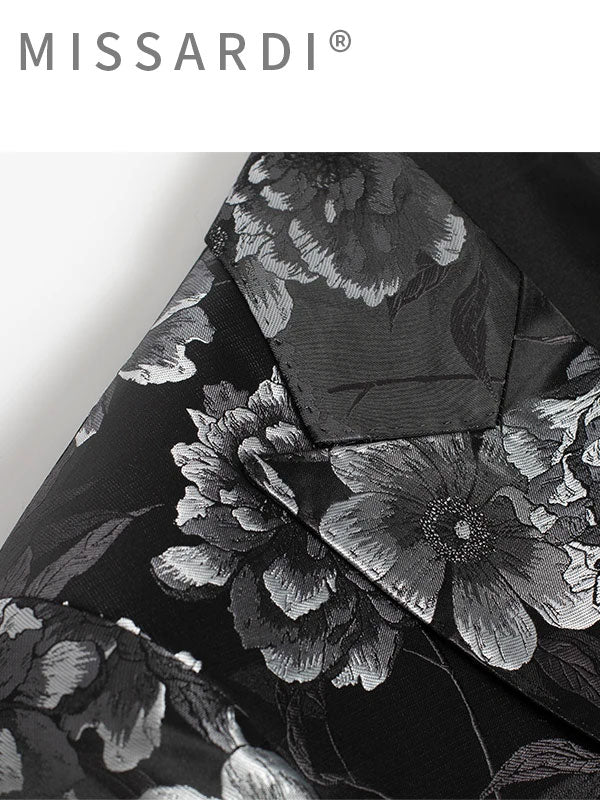 Floral Print Cotton Blazer