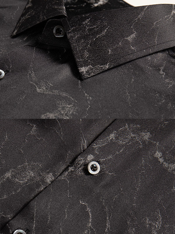 Fashion Printed Black Shirt