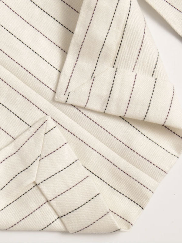 Simple Striped Linen Blazer