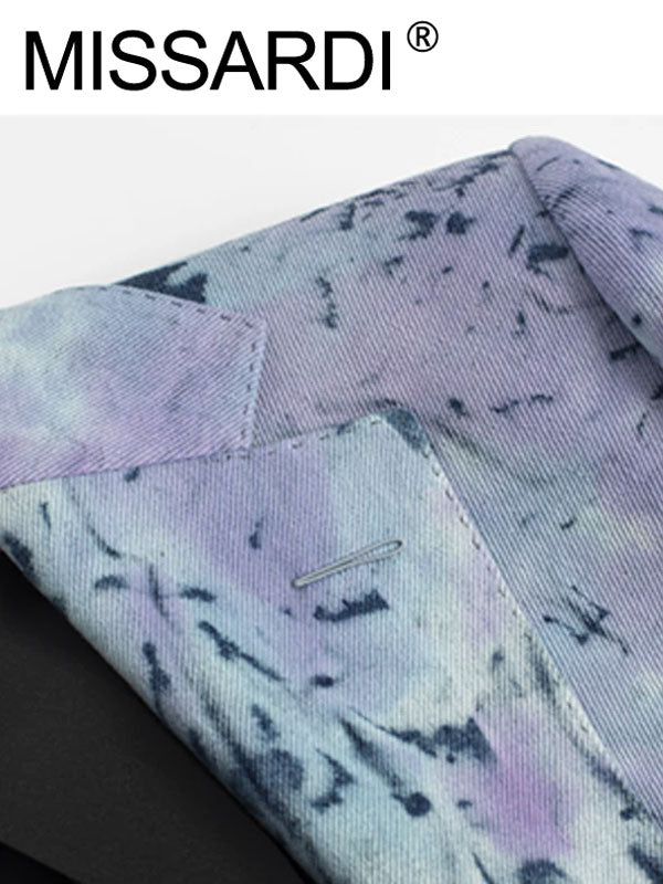 Tie-Dye Cotton Blazer