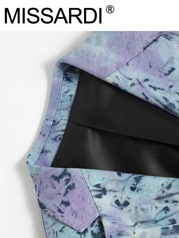 Tie-Dye Cotton Blazer