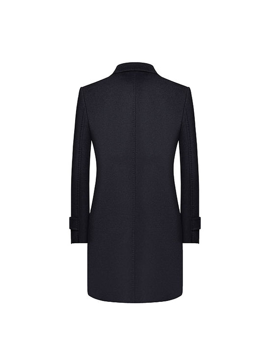 Lapel Solid Double Face Coat