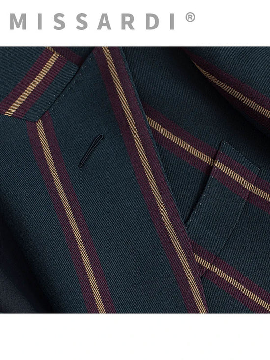 Blazer a righe doppiopetto