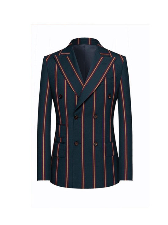 Blazer a righe doppiopetto