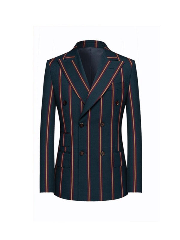 Double Breasted Striped Blazer