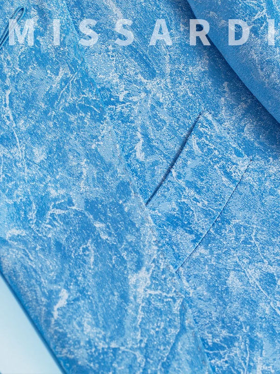 Sky Blue Printed Suit