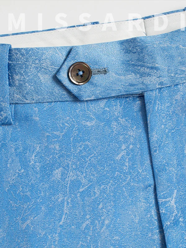 Sky Blue Printed Suit