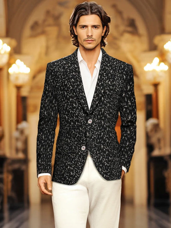 Variegated Notch Lapel Blazer