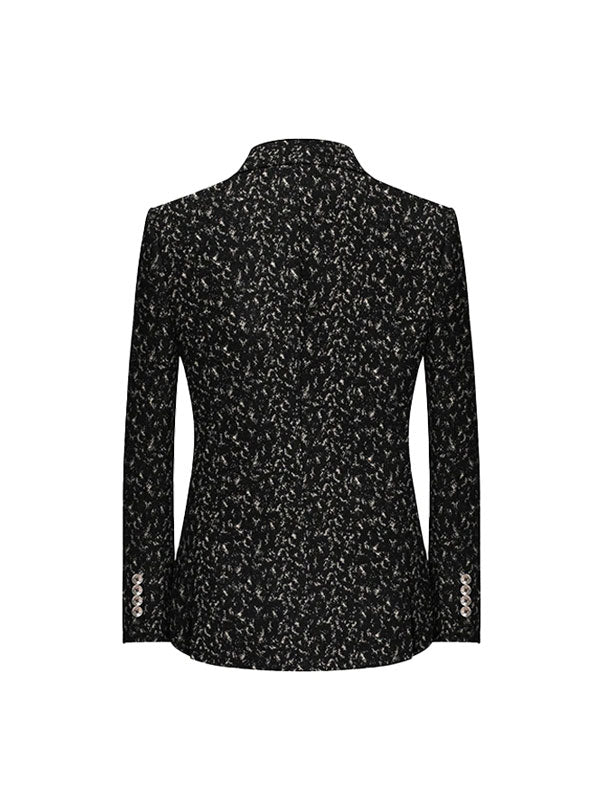 Variegated Notch Lapel Blazer