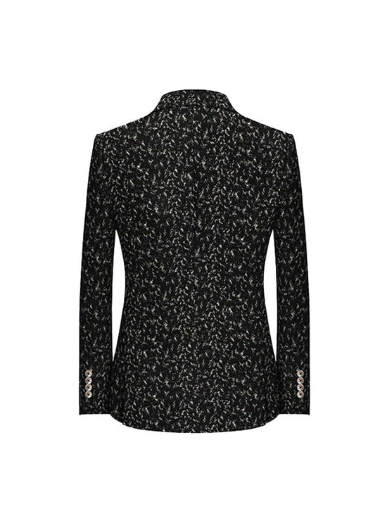 Variegated Notch Lapel Blazer
