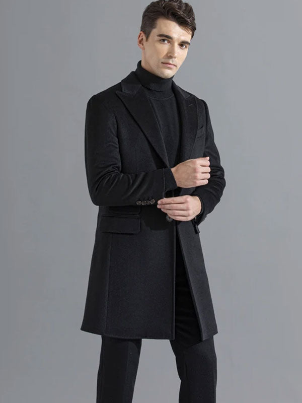 Single Breasted Black Coat
