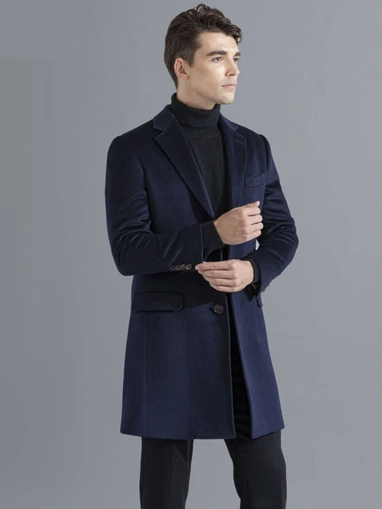 Single Breasted Blue Coat