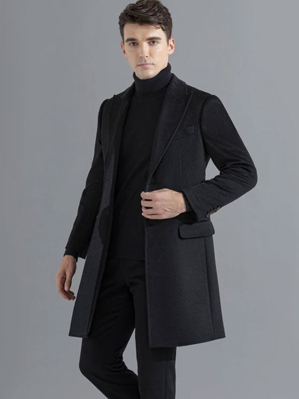 Single Breasted Black Coat