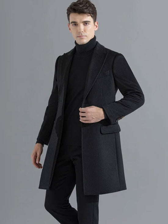 Single Breasted Black Coat