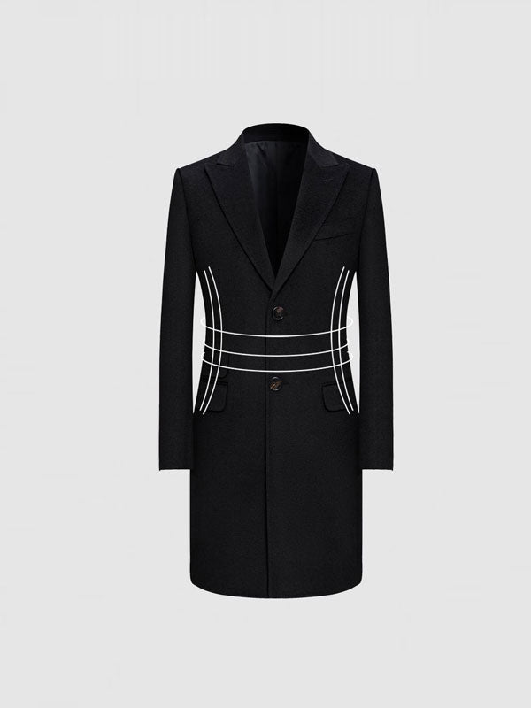 Single Breasted Black Coat