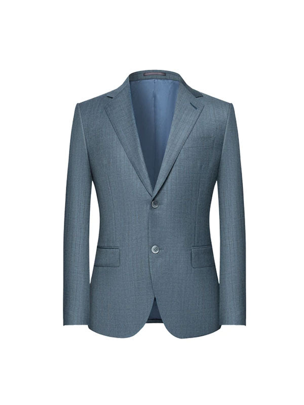 Flap Pocket Wool Solid Suit