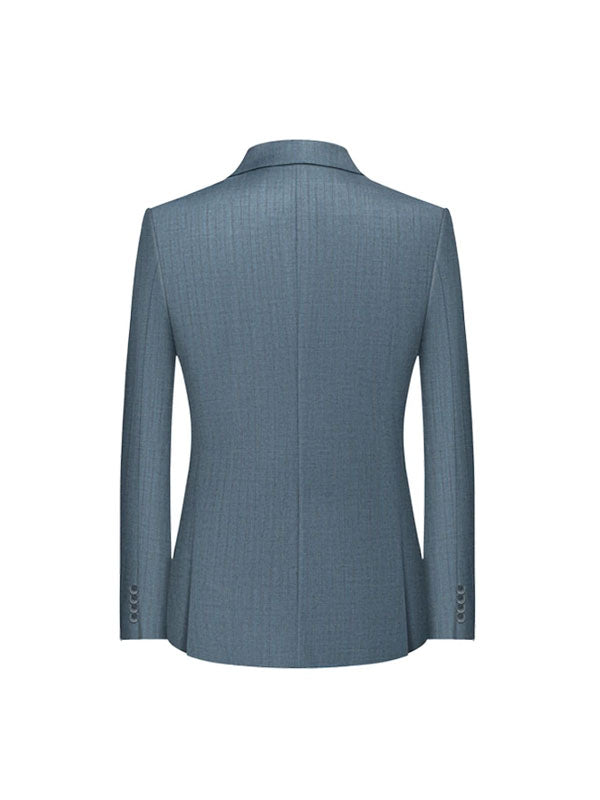 Flap Pocket Wool Solid Suit