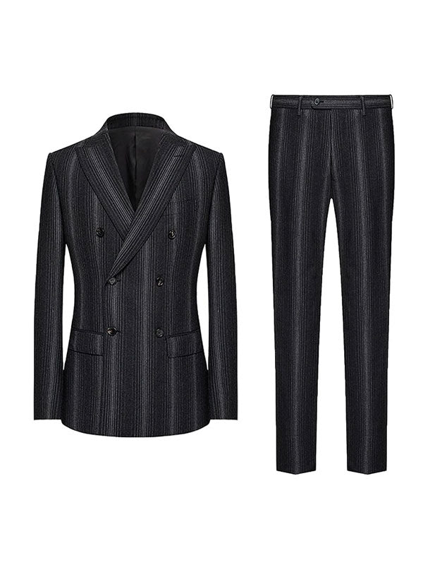 Striped Double-Breasted Suit