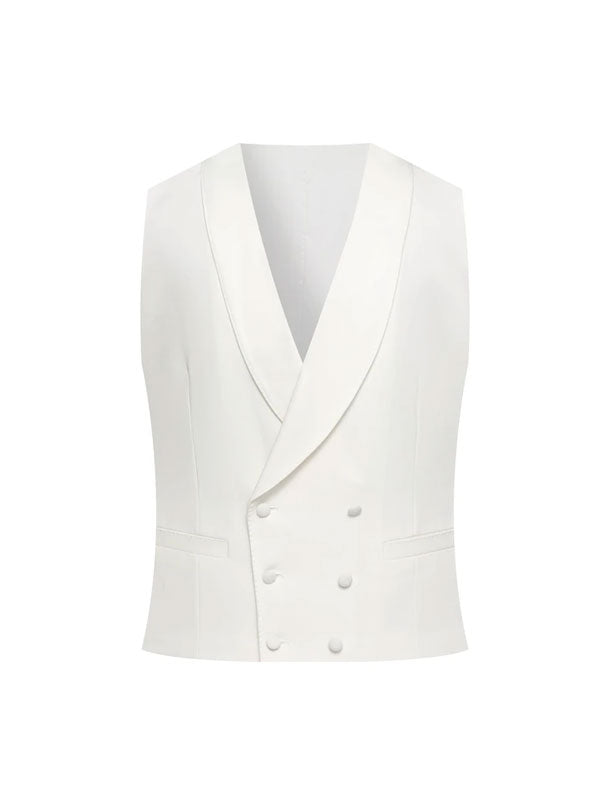 Double Breasted White Vest