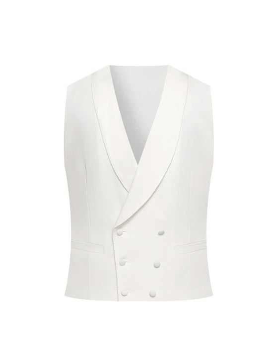 Double Breasted White Vest