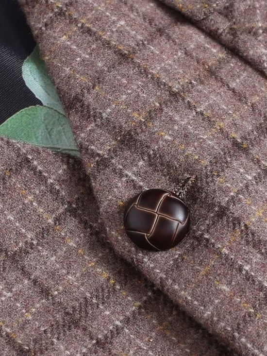 Retro Checkered Wool Vest