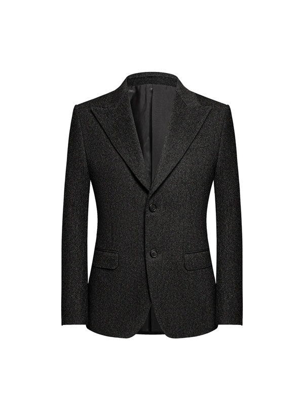 Notch Lapels Black Blazer