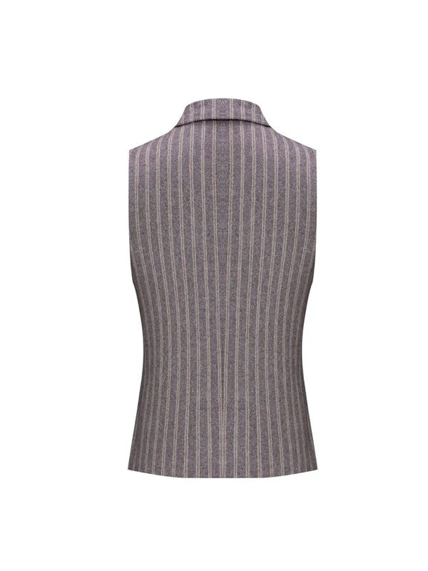 Vintage Striped Wool Vest