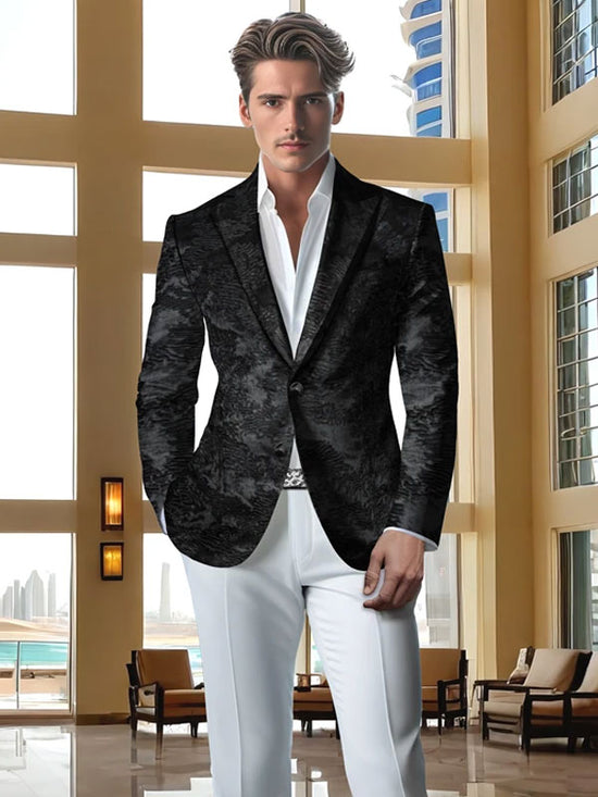 Black Luxury Texture Blazer