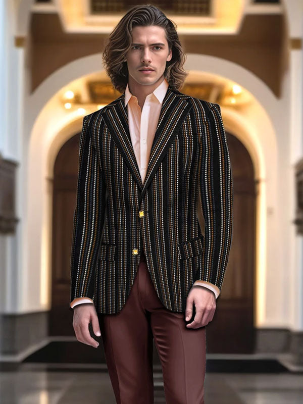 Fashionable Striped Blazer