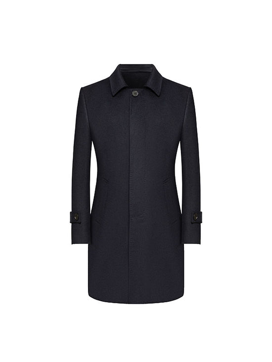 Lapel Solid Double Face Coat