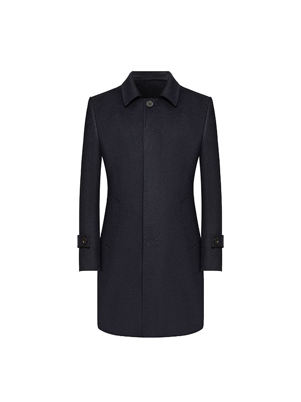 Lapel Solid Double Face Coat